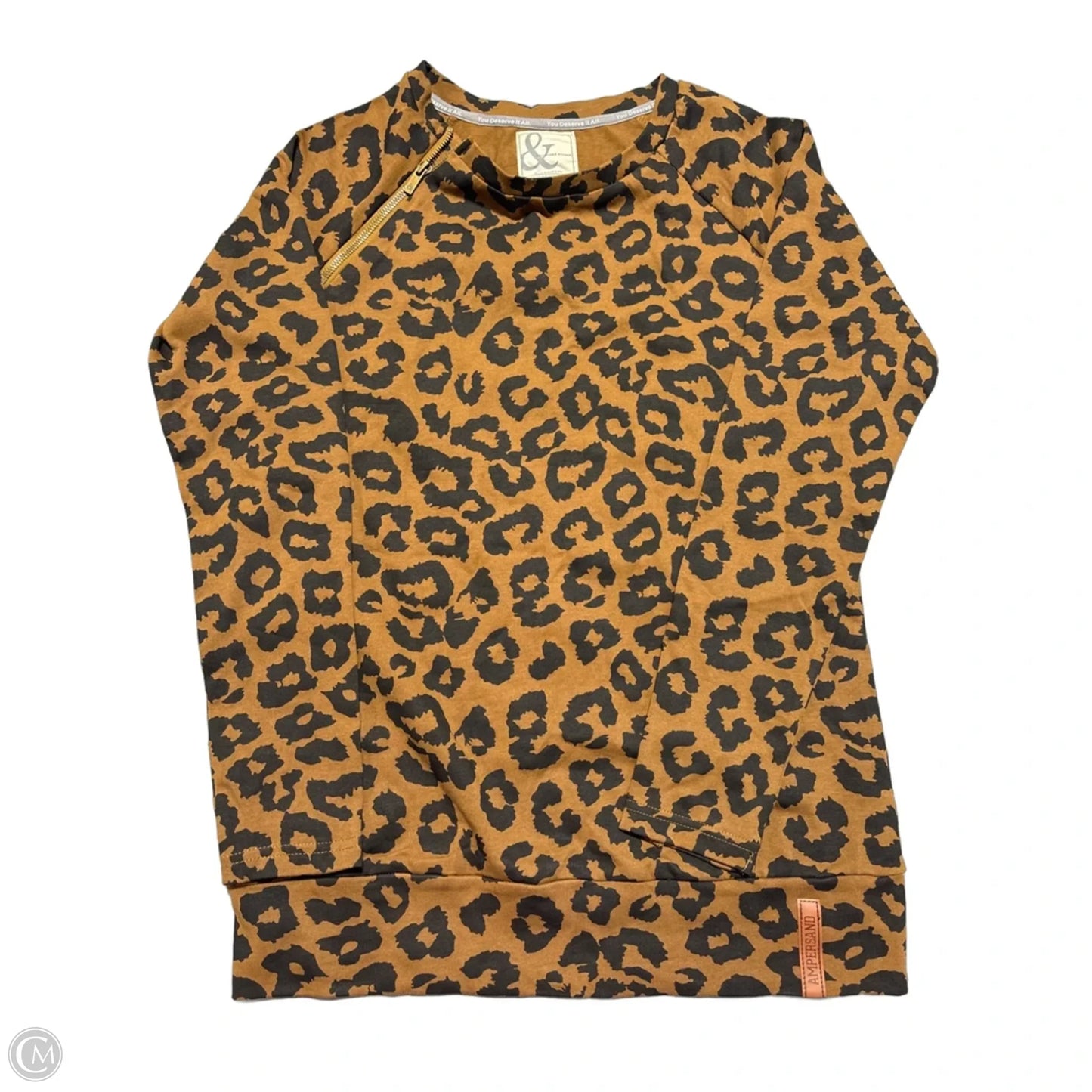 Top Long Sleeve Basic By Cmc In Animal Print, Size: S