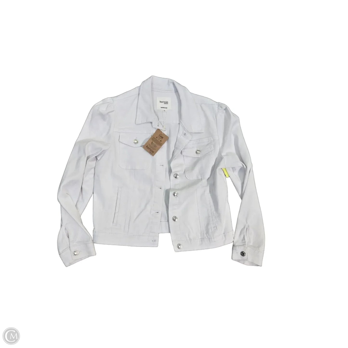 Jacket Denim By Kensie In White, Size: L