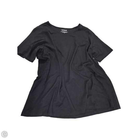 Top Short Sleeve Basic By Adrienne Vittadini In Black, Size: 3x