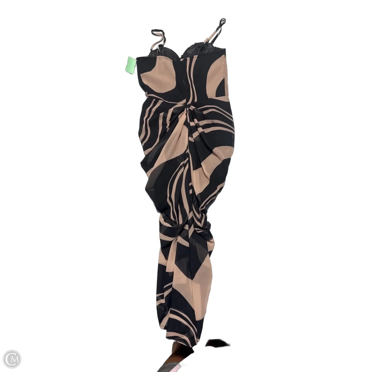 Dress Casual Midi By Pretty Little Thing In Black & Brown, Size: 4