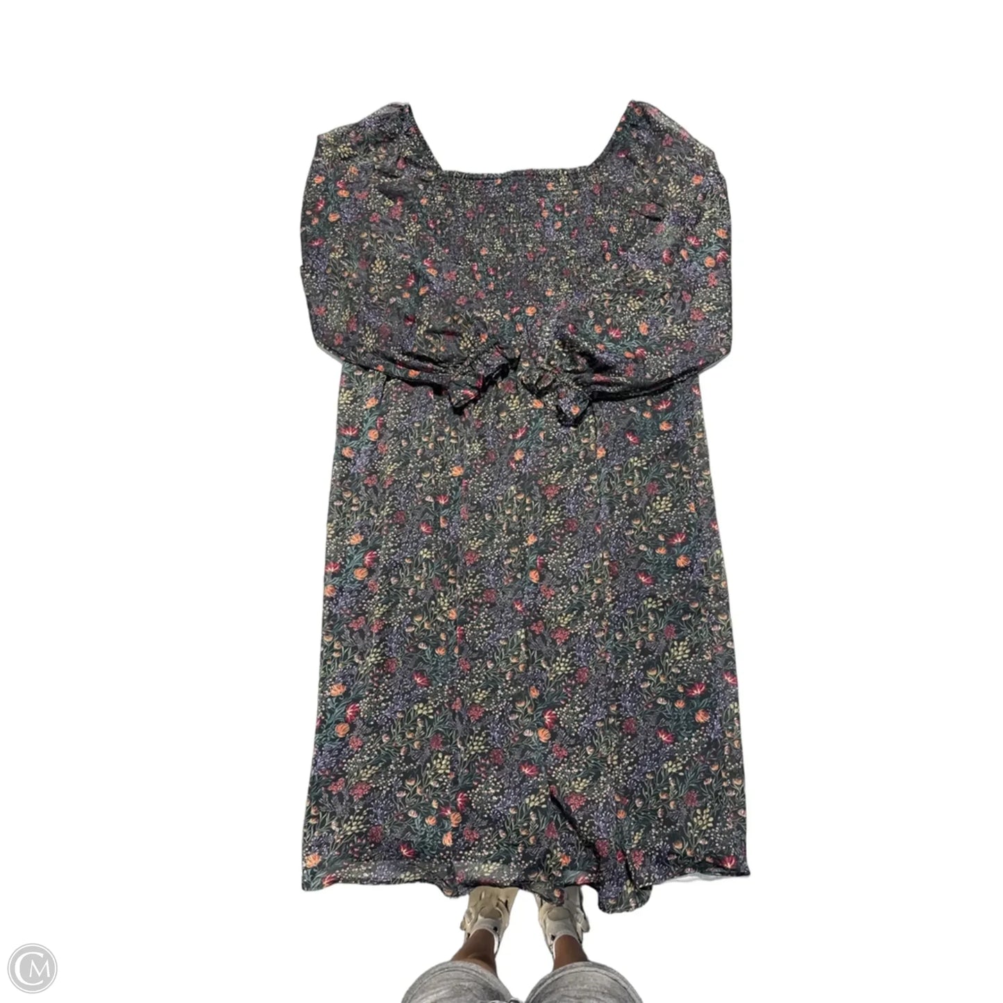 Dress Casual Midi By Forever 21 In Floral Print, Size: 3x