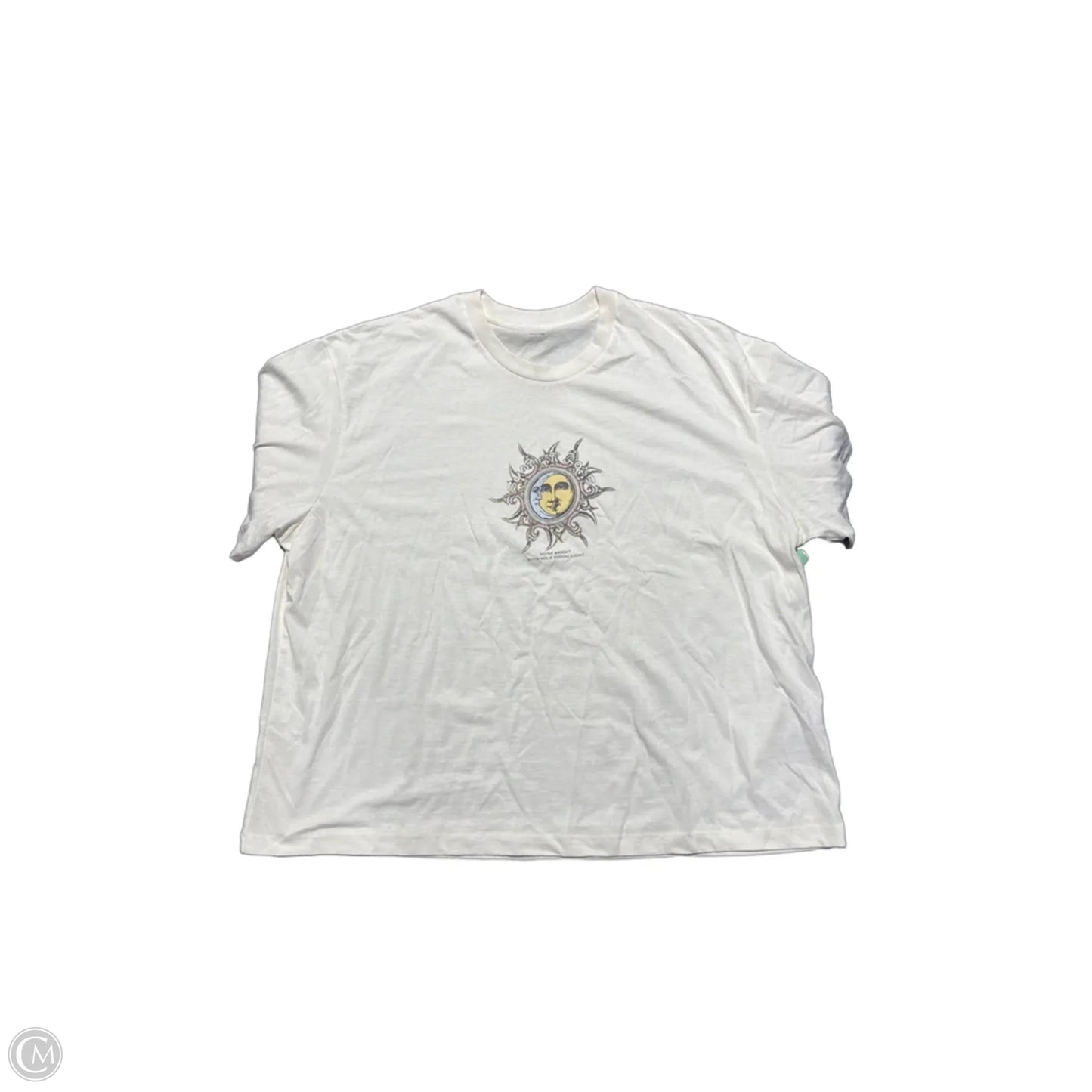 Top Short Sleeve Basic By Cmc In Cream, Size: 2x