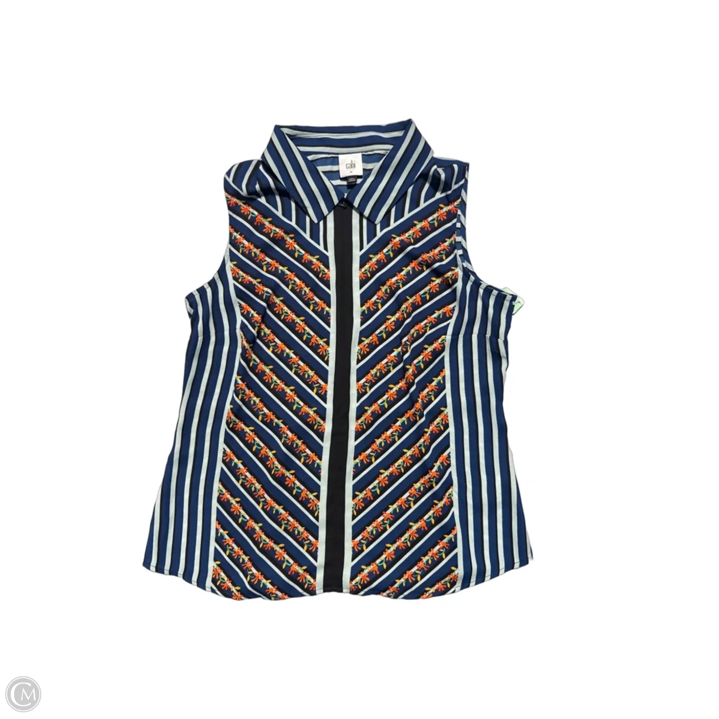 Tank Top By Cabi In Blue & Orange, Size: M