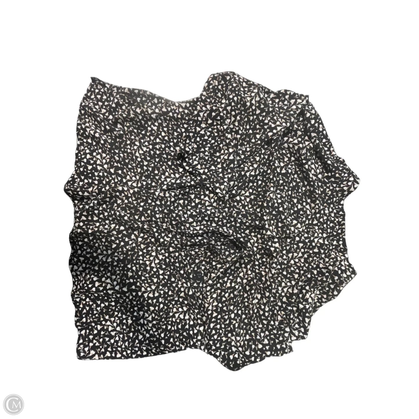 Top 3/4 Sleeve By Investments In Black & Cream, Size: 3x