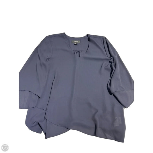 Top 3/4 Sleeve By Karen Kane In Blue, Size: M