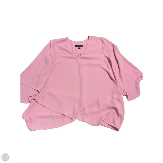 Top 3/4 Sleeve By Karen Kane In Pink, Size: S