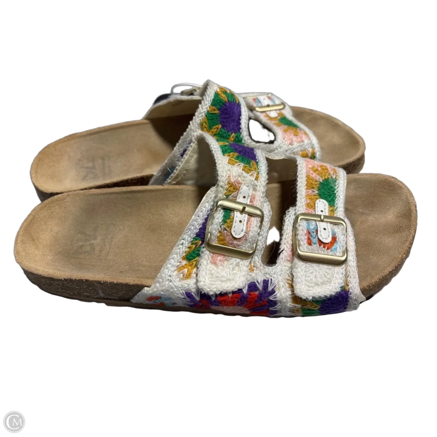 Sandals Flats By Cmc In Floral Print, Size: 8.5
