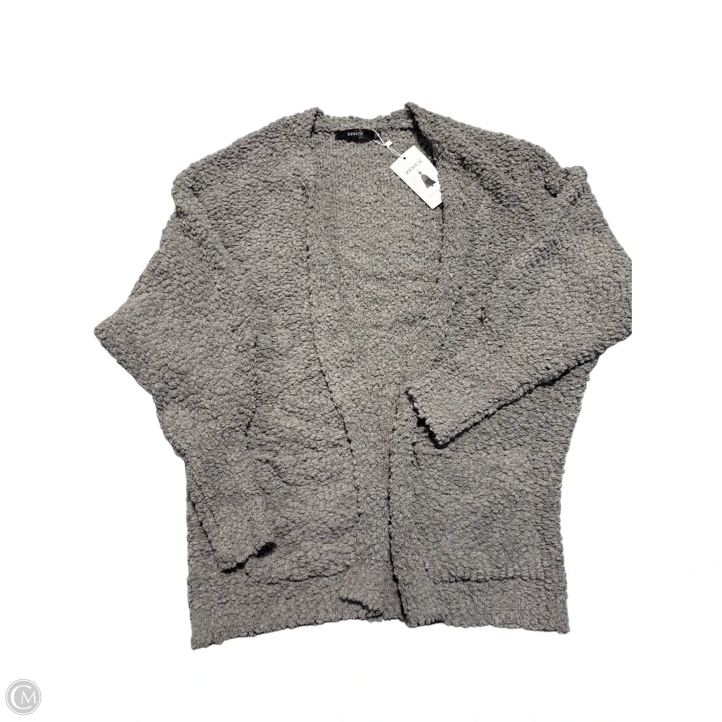 Sweater Cardigan By Zesica In Grey, Size: M