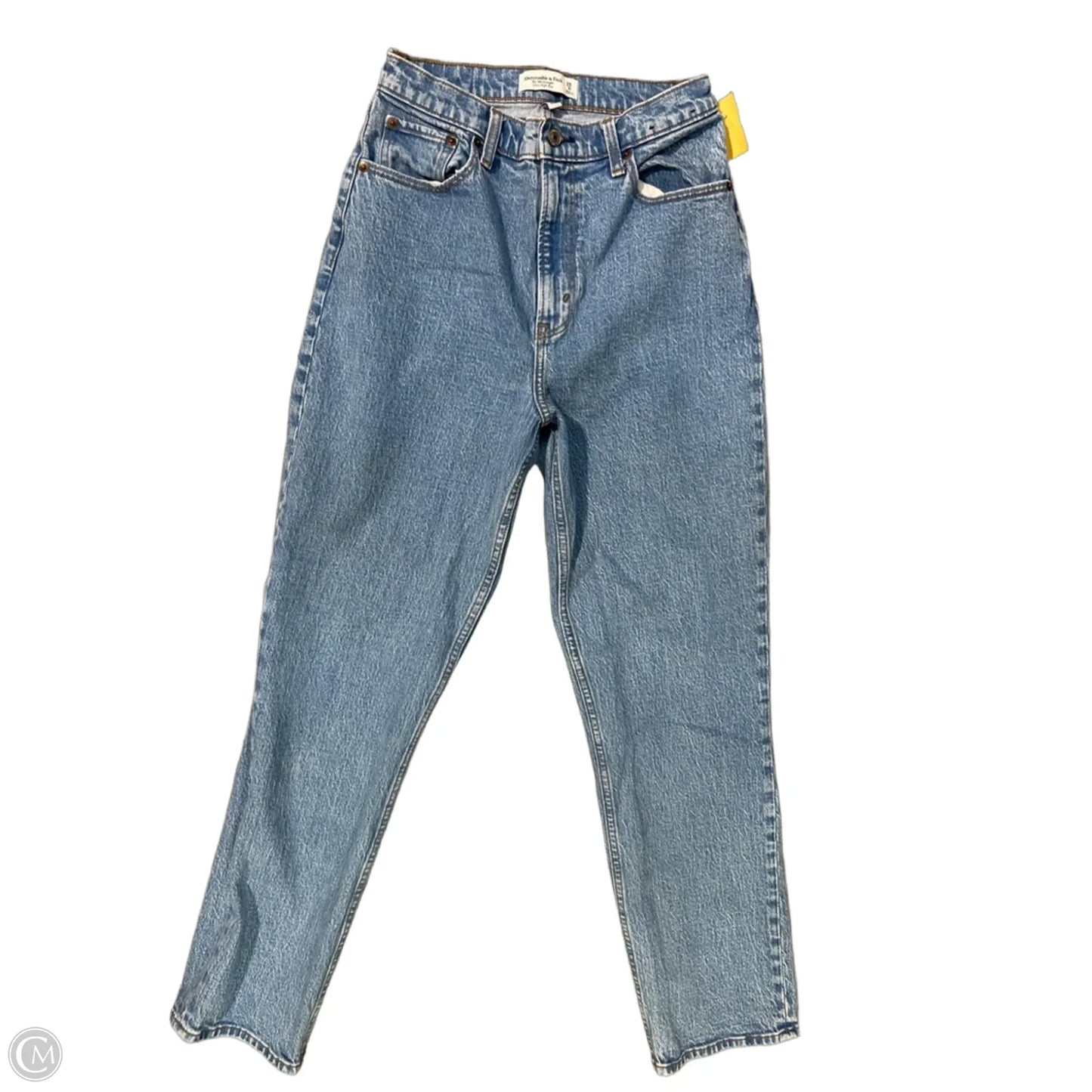 Jeans Straight By Abercrombie And Fitch In Blue Denim, Size: 8