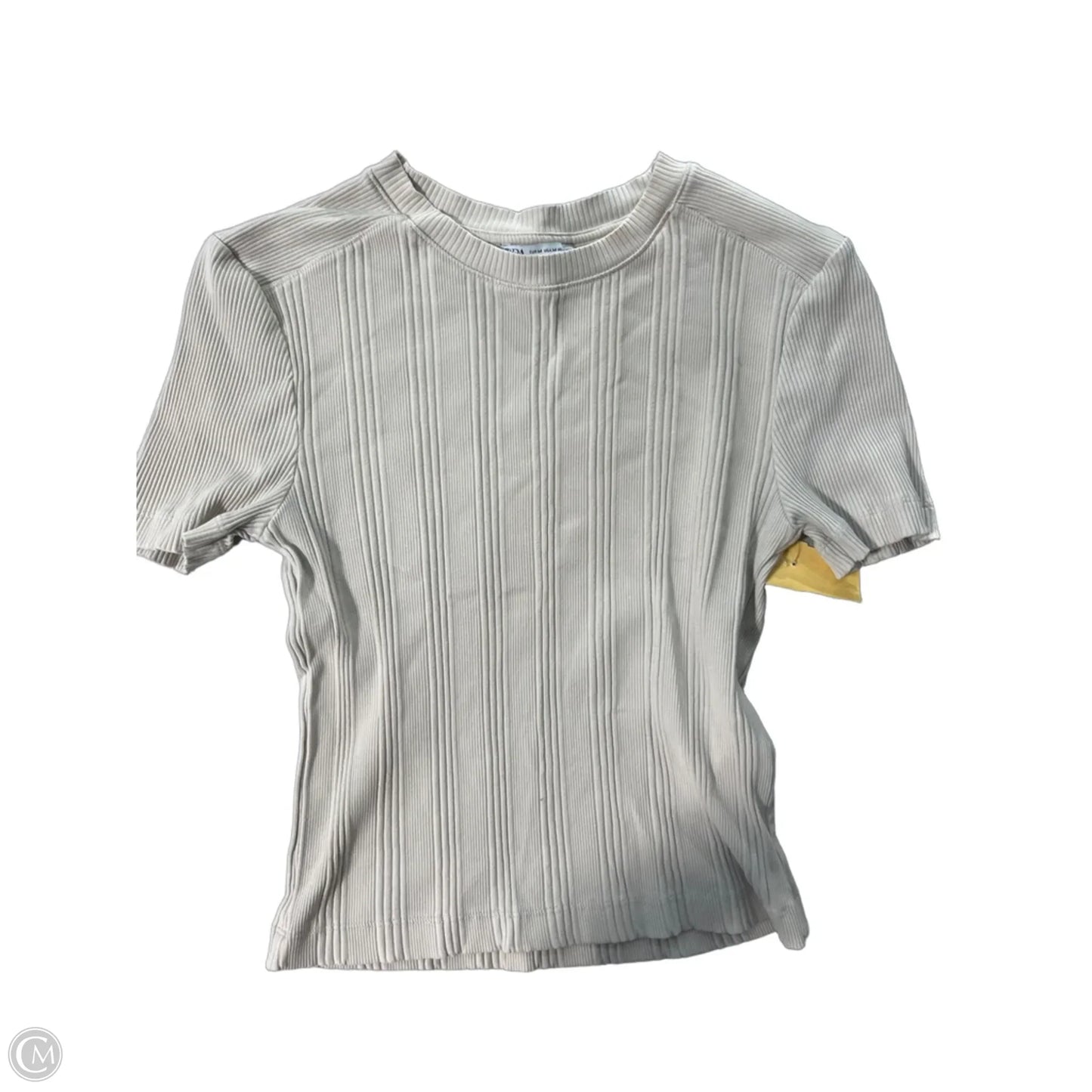 Top Short Sleeve By Zara In Beige, Size: M