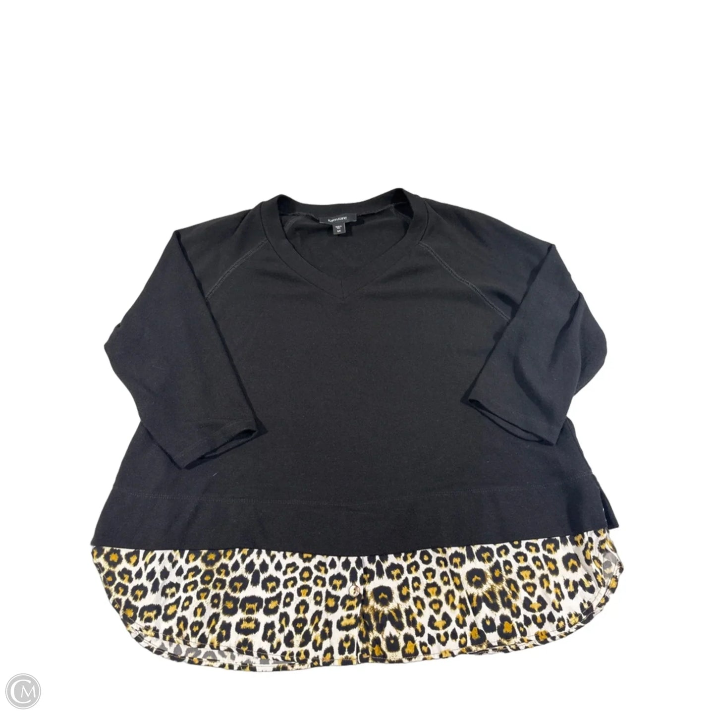 Top Long Sleeve By Karen Kane In Black, Size: 1x