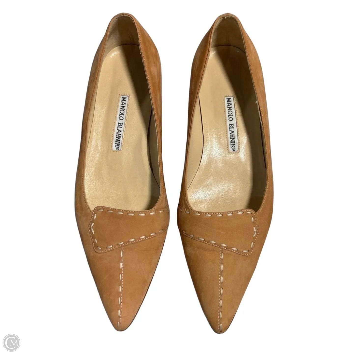 Shoes Luxury Designer By Manolo Blahnik In Coral, Size: 8