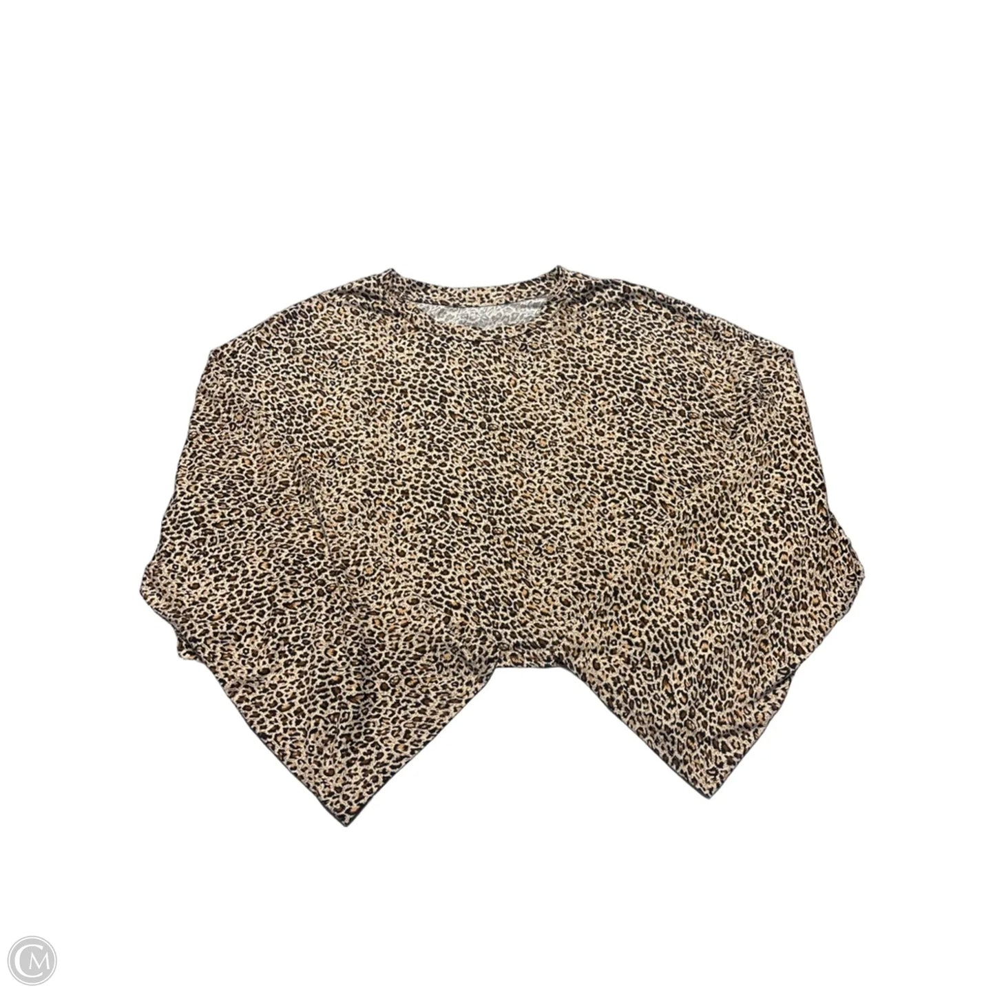 Top Long Sleeve By Cme In Leopard Print, Size: Xl