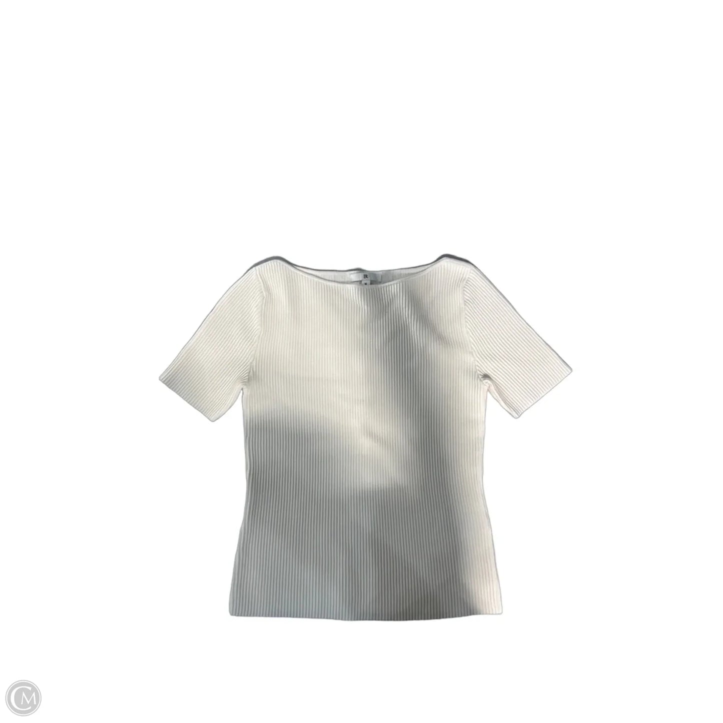 Top Short Sleeve By Banana Republic In White, Size: M