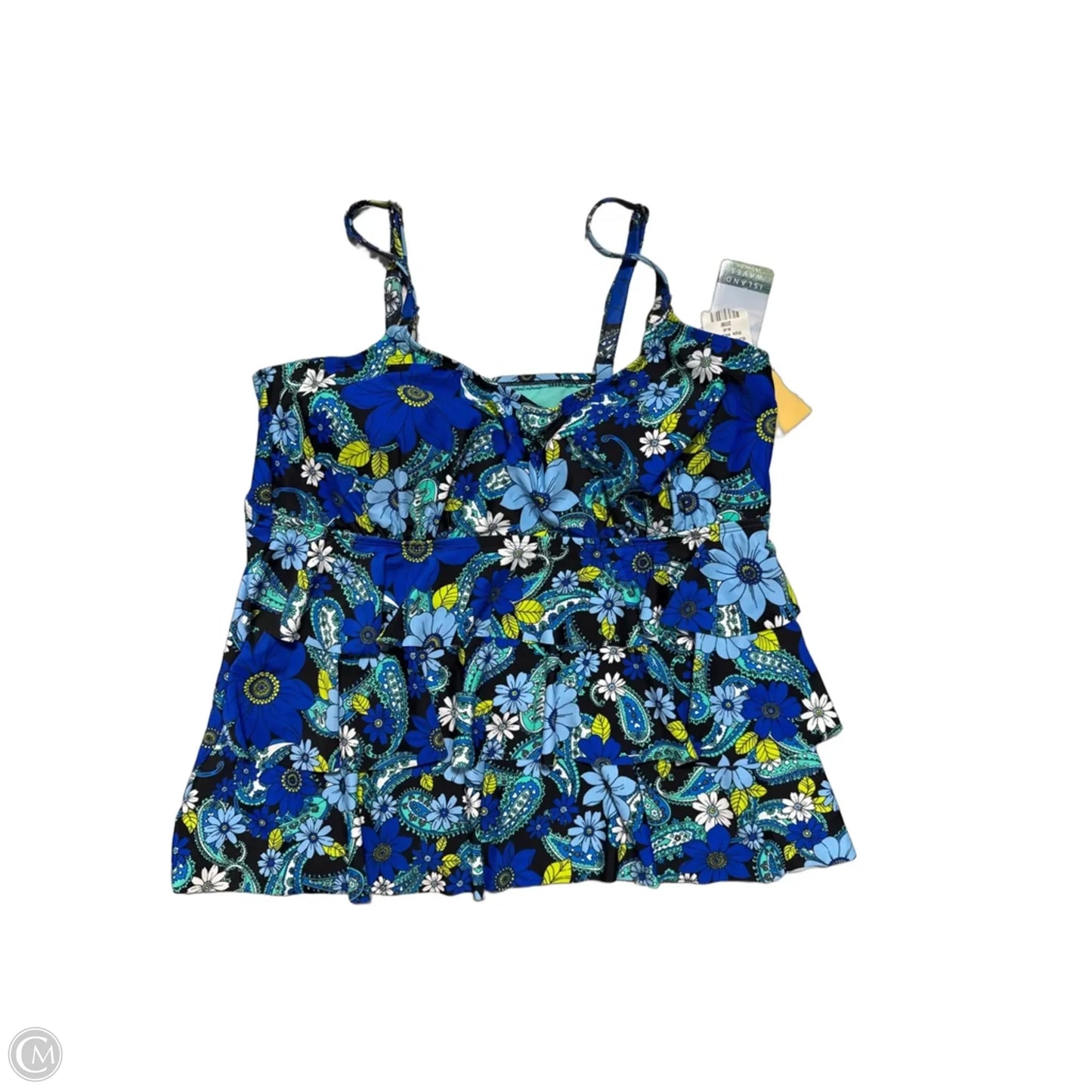Swimsuit Top By Cme In Blue, Size: 2x