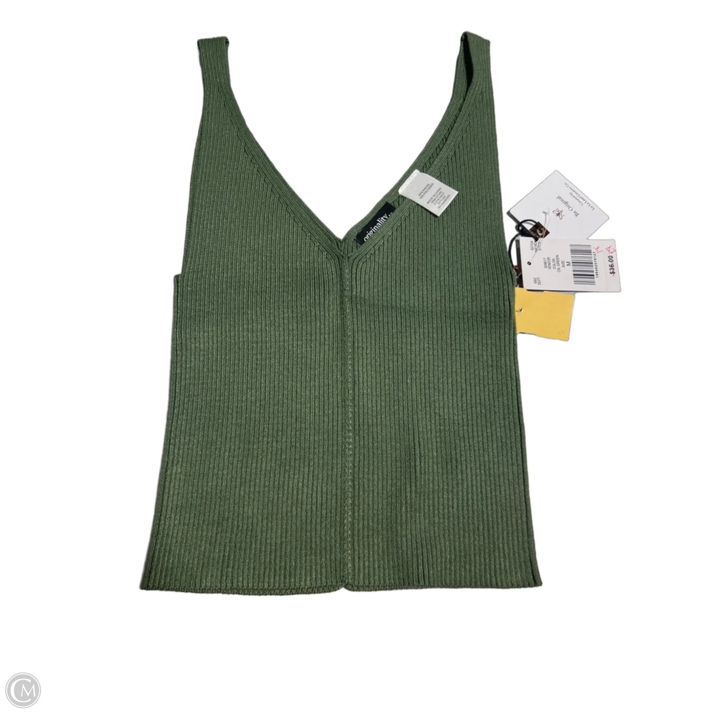 Tank Top By Originality In Green, Size: M