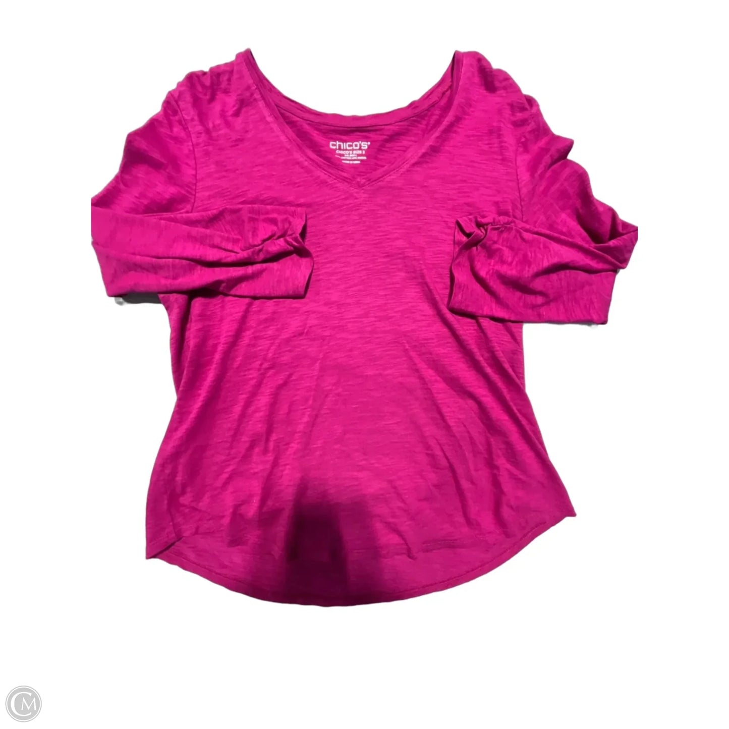 Top Long Sleeve By Chicos In Pink, Size: L