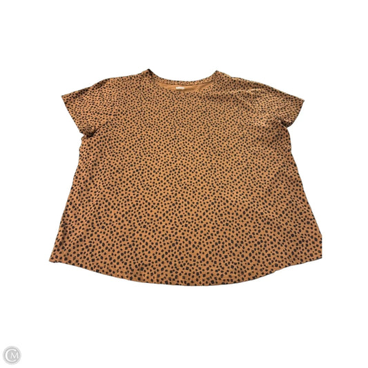 Top Short Sleeve By Sonoma In Brown, Size: Xxl
