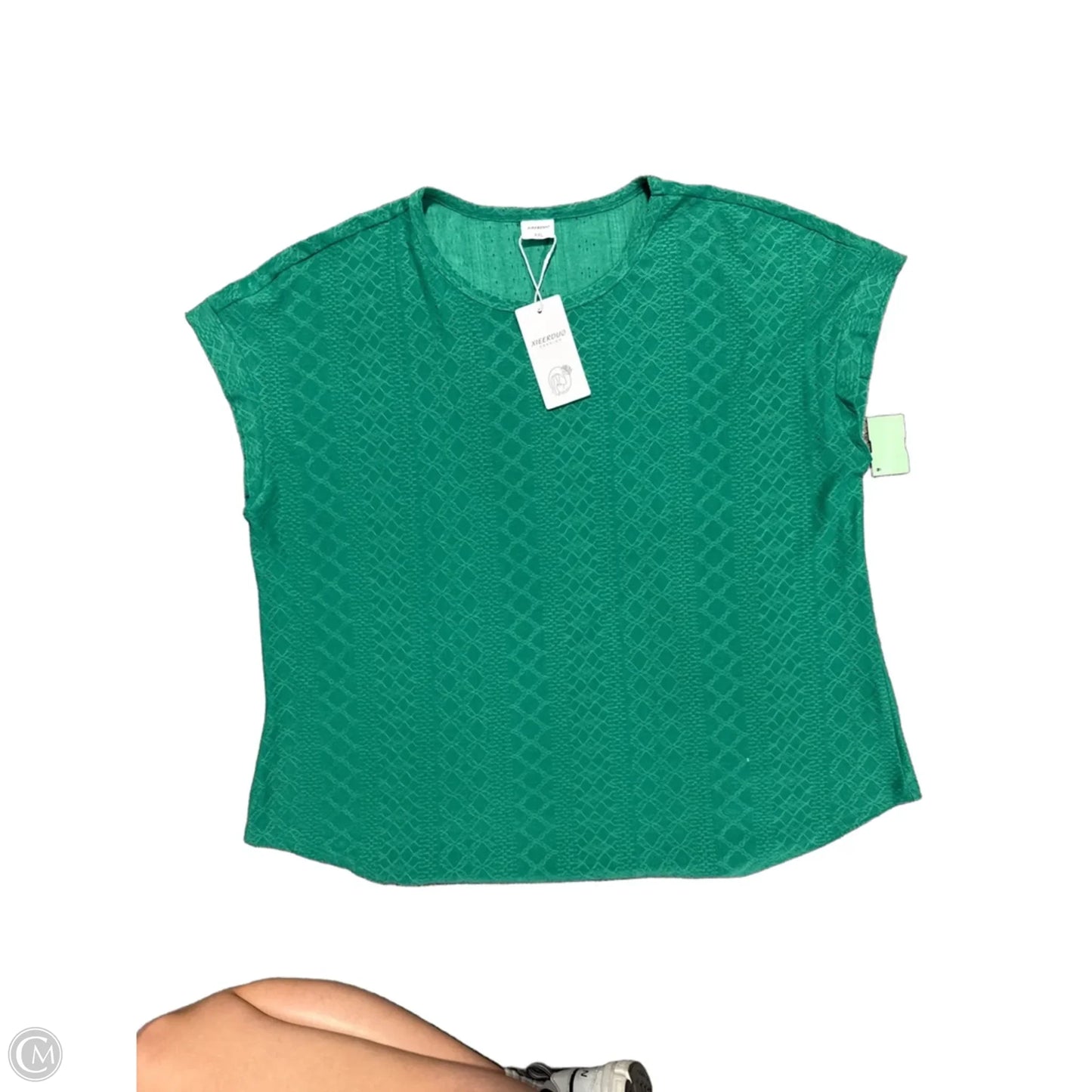 Top Short Sleeve By Cme In Green, Size: Xxl
