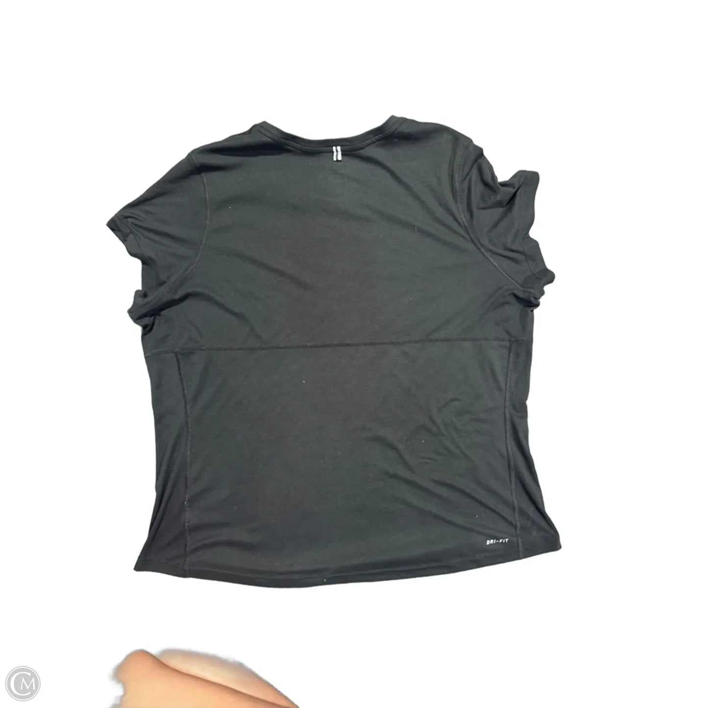 Athletic Top Short Sleeve By Nike In Black, Size: 1x
