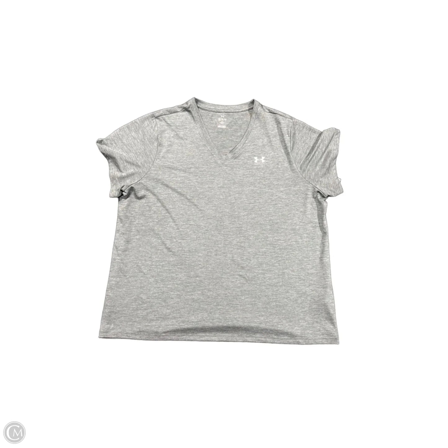 Athletic Top Short Sleeve By Under Armour In Grey, Size: 10