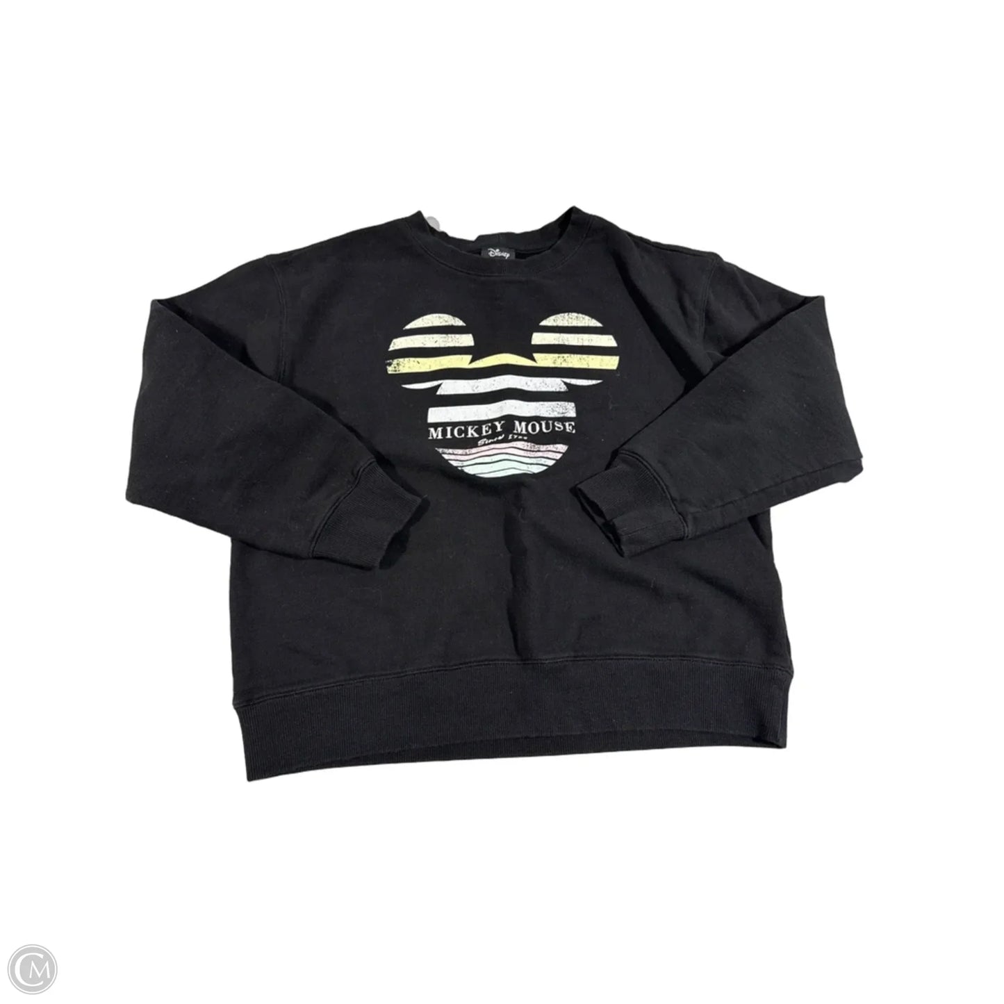 Top Long Sleeve By Disney In Black, Size: M