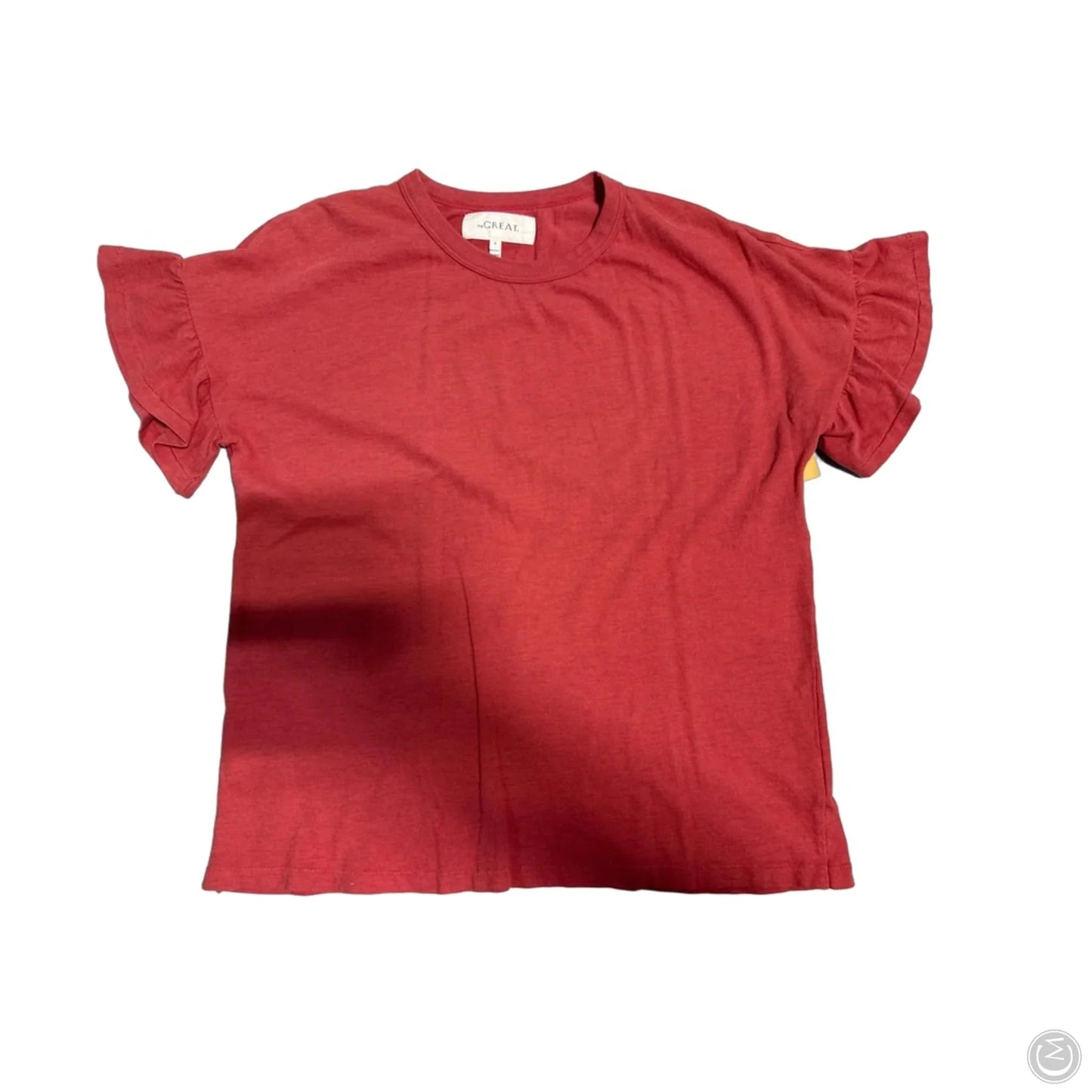 Top Short Sleeve By The Great. In Red, Size: Xs