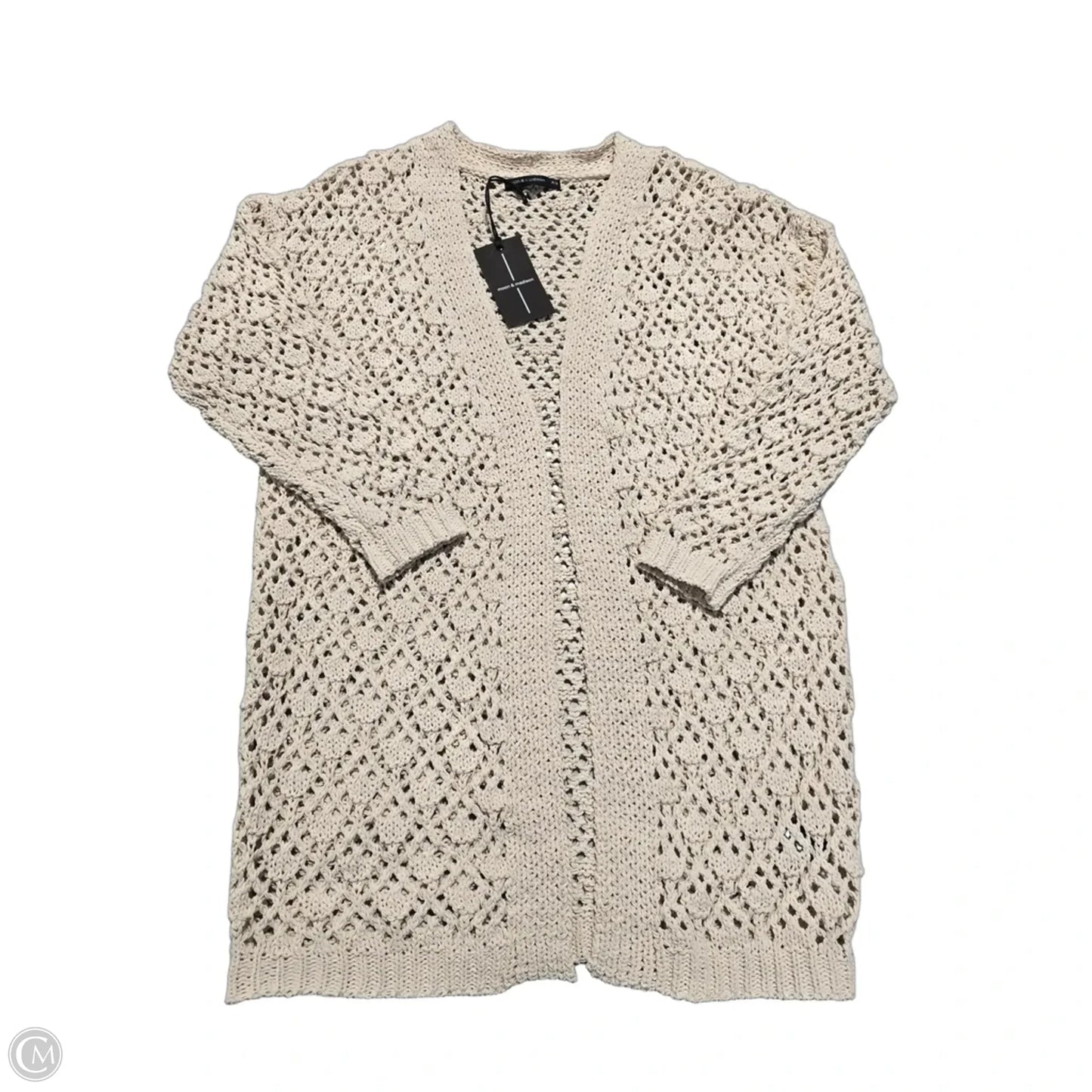 Cardigan By Moon And Madison In Cream, Size: Xs