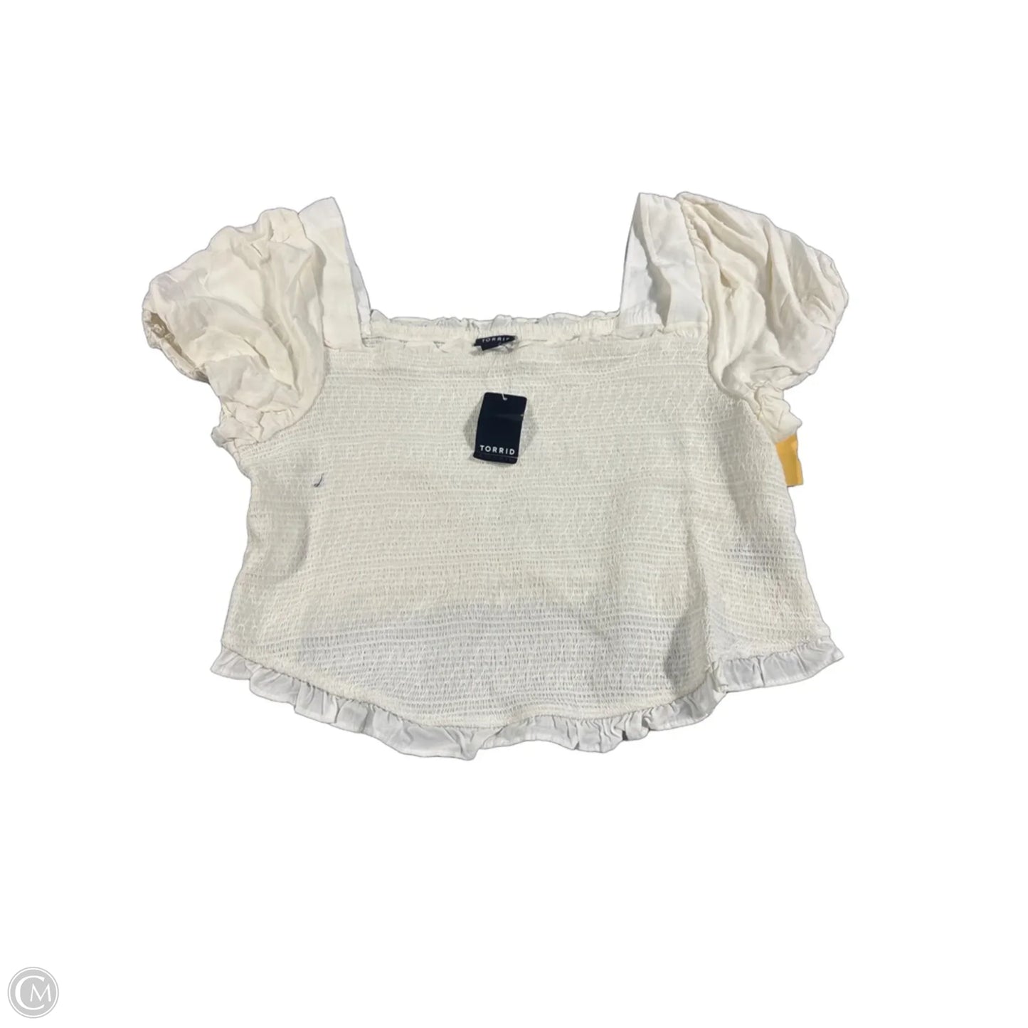 Top Short Sleeve By Torrid In Cream, Size: 2x