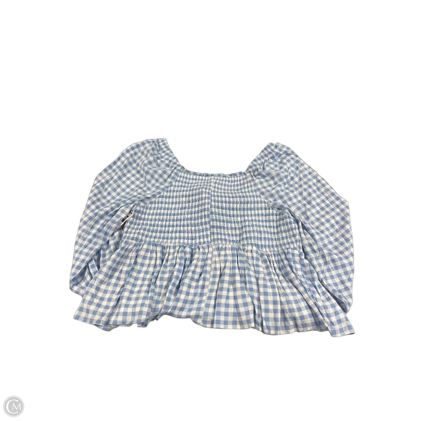 Top Long Sleeve By Torrid In Blue & White, Size: 2x
