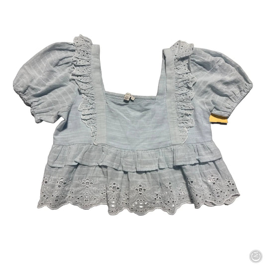 Top Short Sleeve By American Eagle In Blue, Size: L