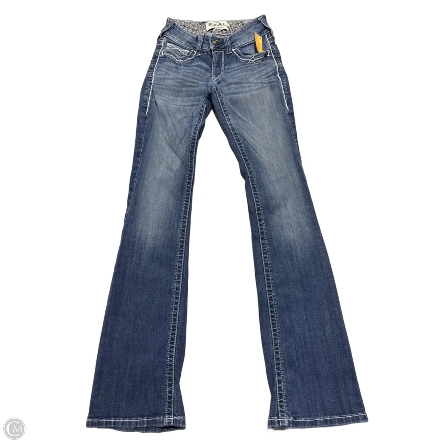 Jeans Boot Cut By Ariat In Blue Denim, Size: 0