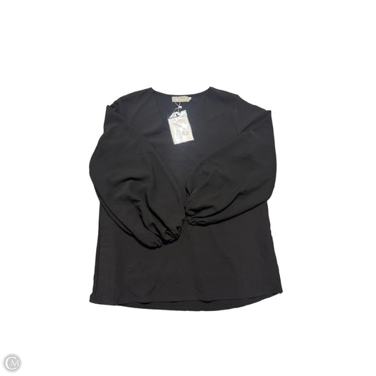 Top Long Sleeve By Cmc In Black, Size: L