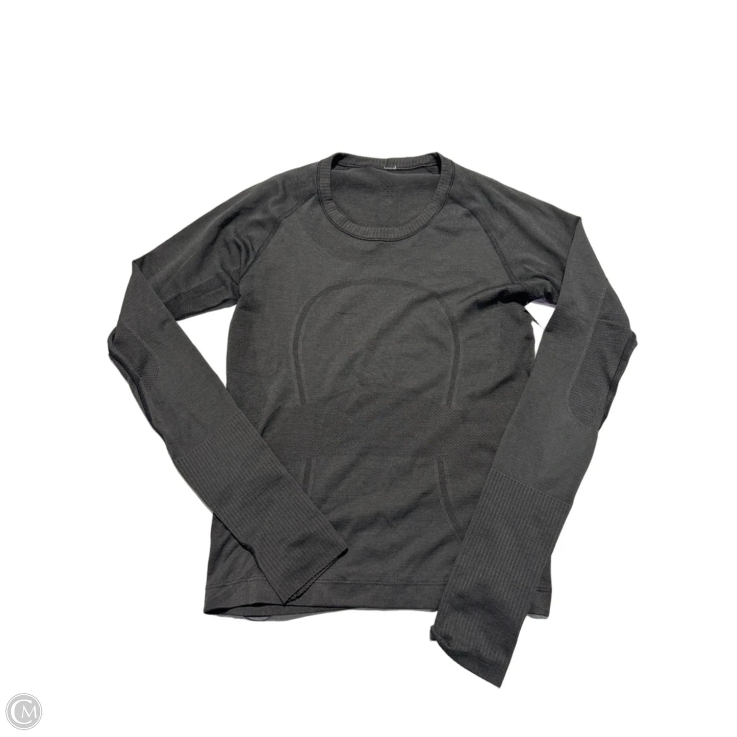 Athletic Top Long Sleeve Collar By Lululemon In Black, Size: 4