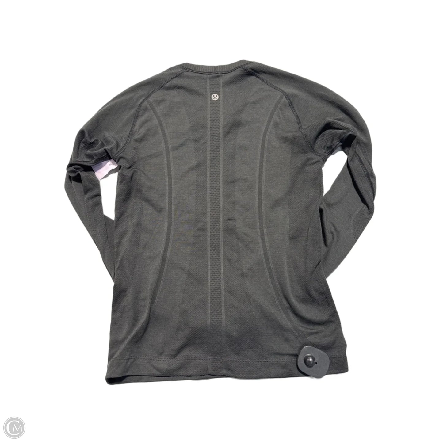Athletic Top Long Sleeve Collar By Lululemon In Black, Size: 4
