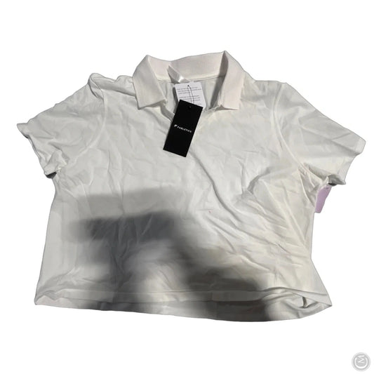 Athletic Top Short Sleeve By Fabletics In White, Size: Xl