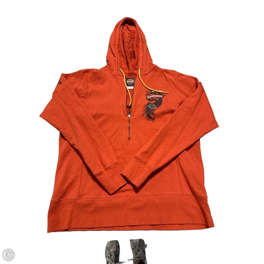 Top Long Sleeve By Harley Davidson In Orange, Size: 1x