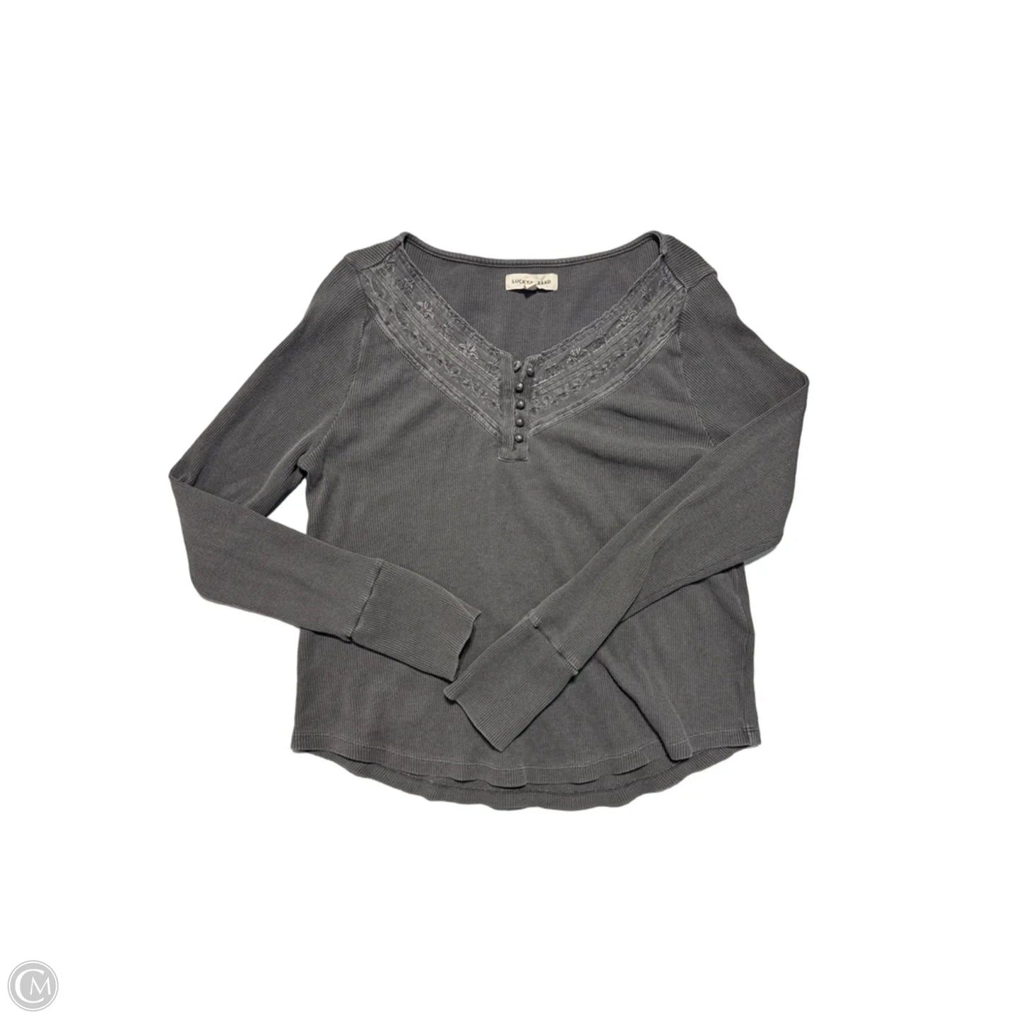 Top Long Sleeve By Lucky Brand In Grey, Size: Xl