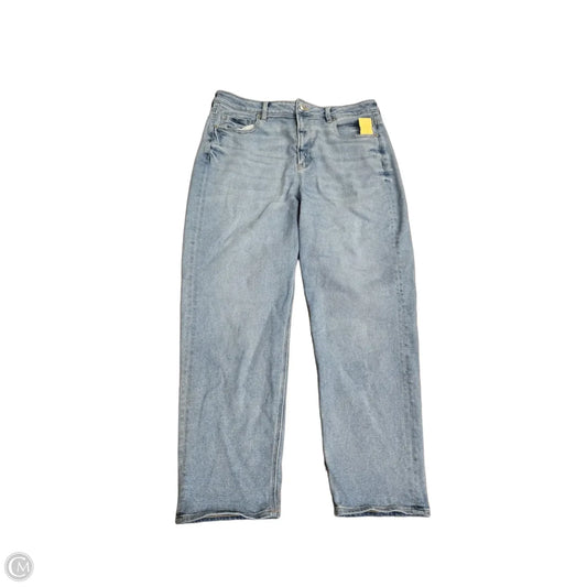 Jeans Straight By American Eagle In Blue Denim, Size: 16