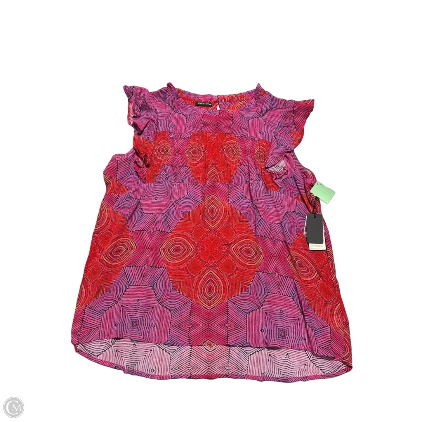 Blouse Sleeveless By Cmc In Pink & Red, Size: Xxl