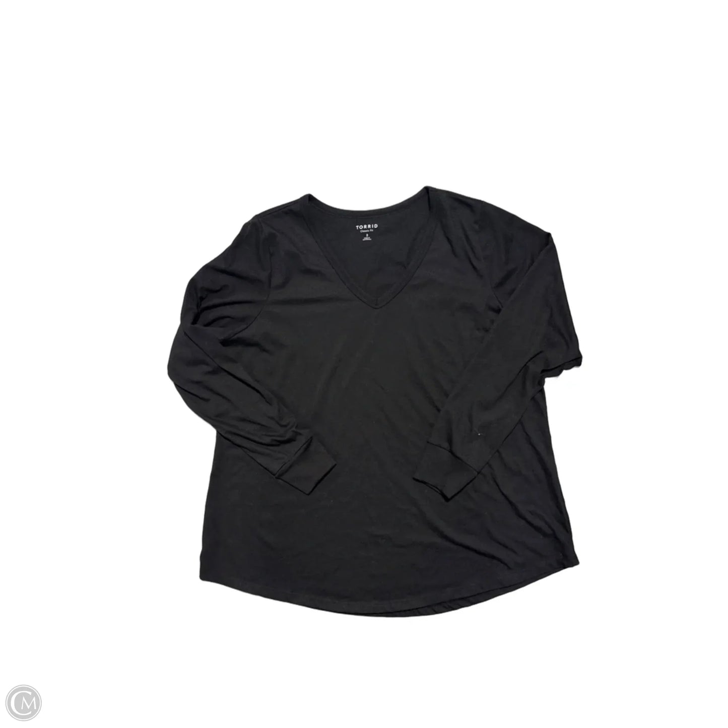 Top Long Sleeve Basic By Torrid In Black, Size: 2x