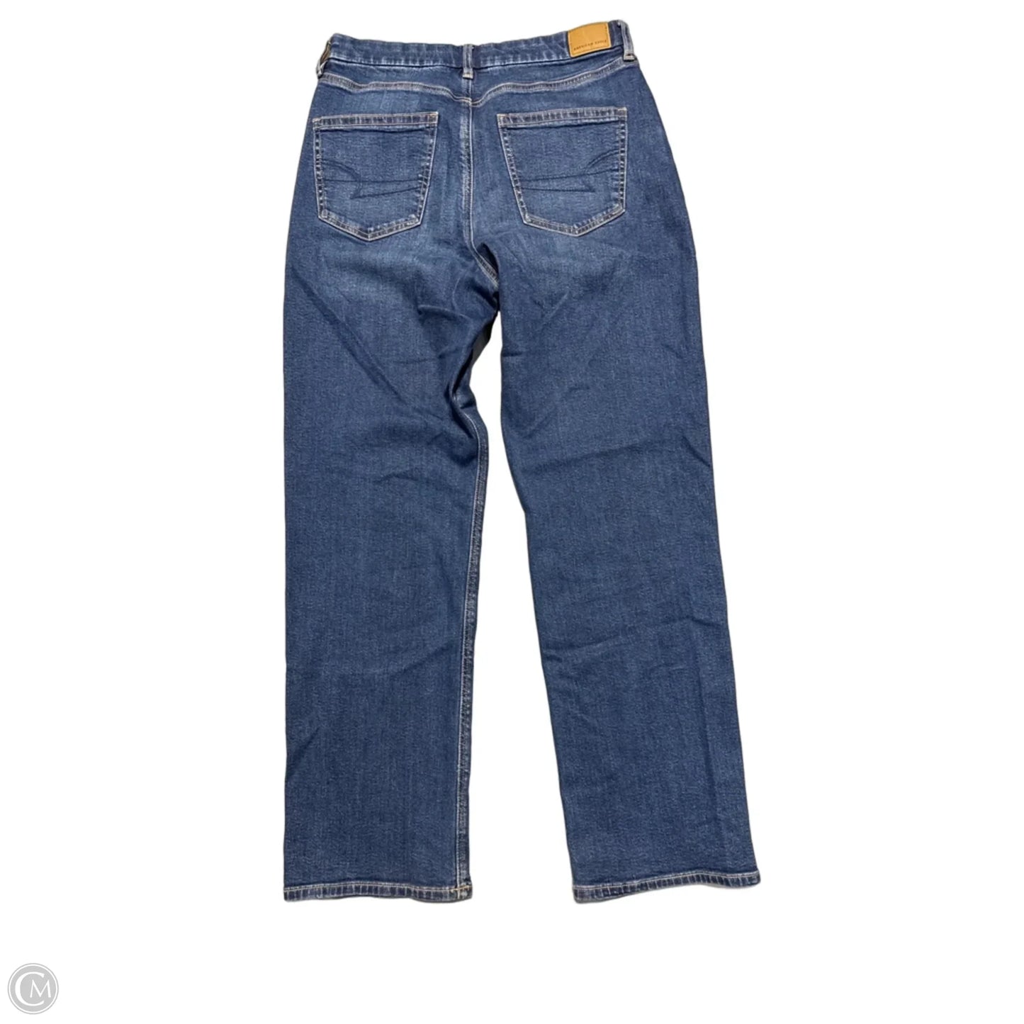 Jeans Straight By American Eagle In Blue Denim, Size: 10l