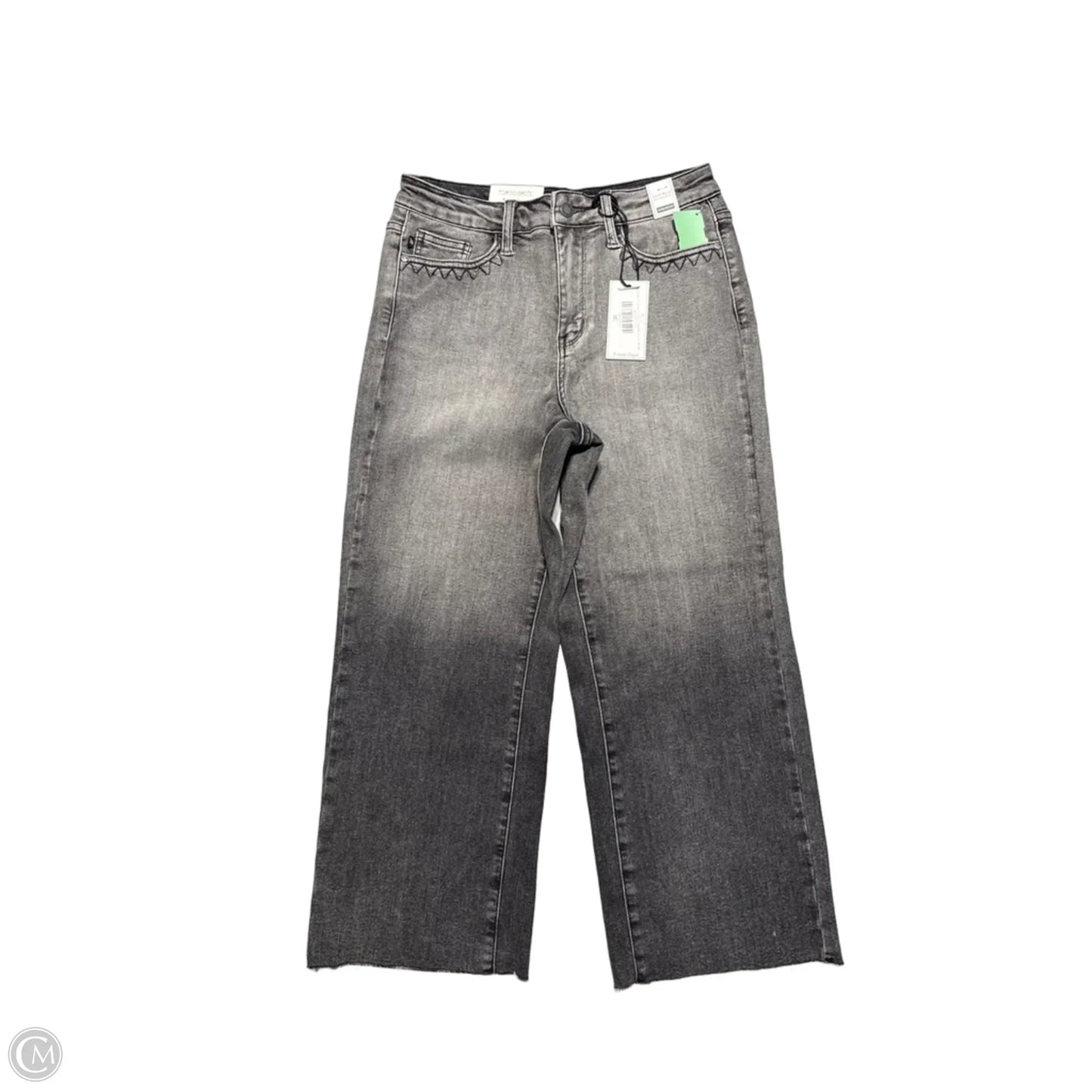 Jeans Wide Leg By Judy Blue In Grey Denim, Size: 6
