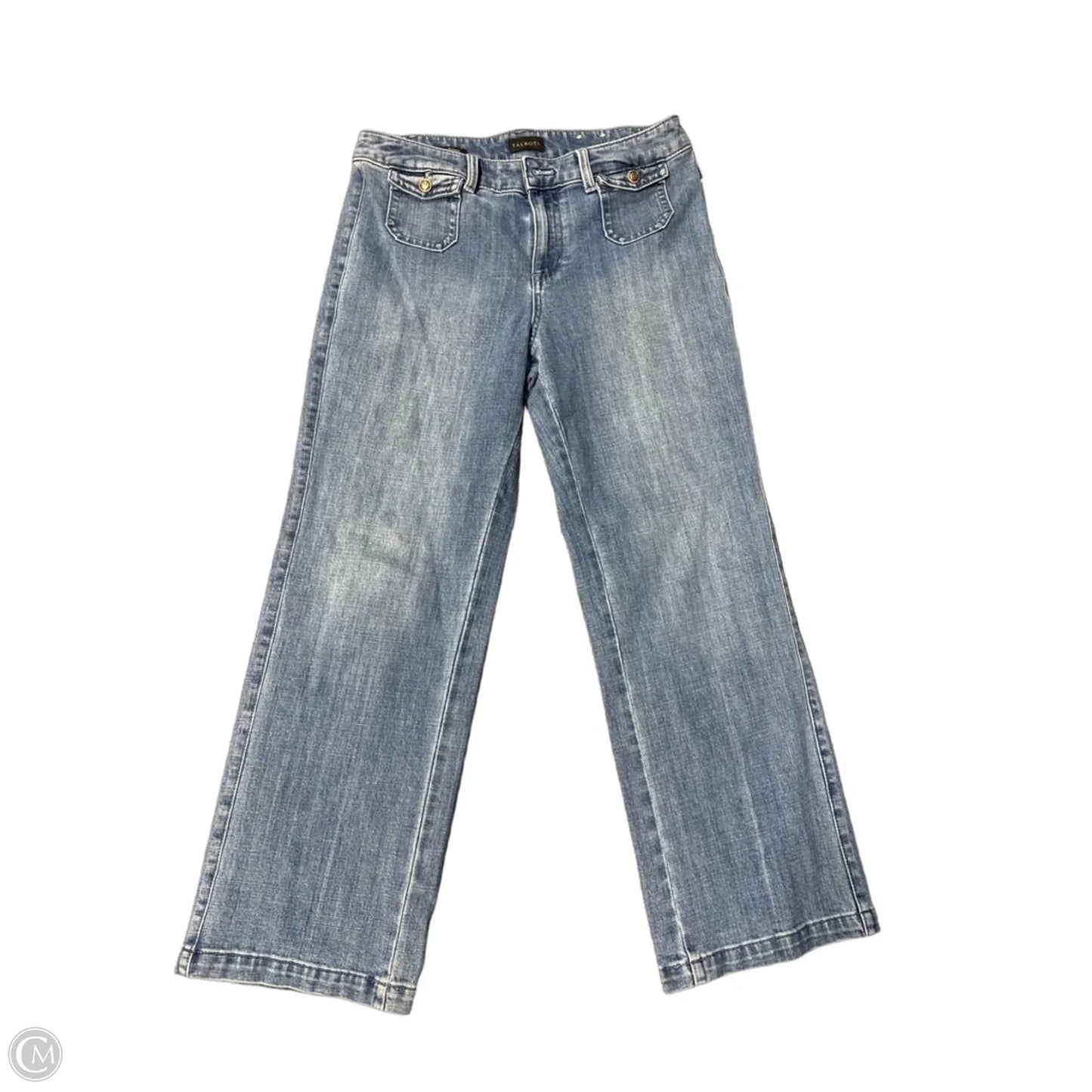 Jeans Wide Leg By Talbots In Blue Denim, Size: 8p