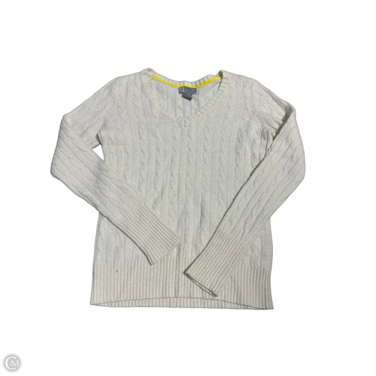 Sweater By Jcp In White, Size: M