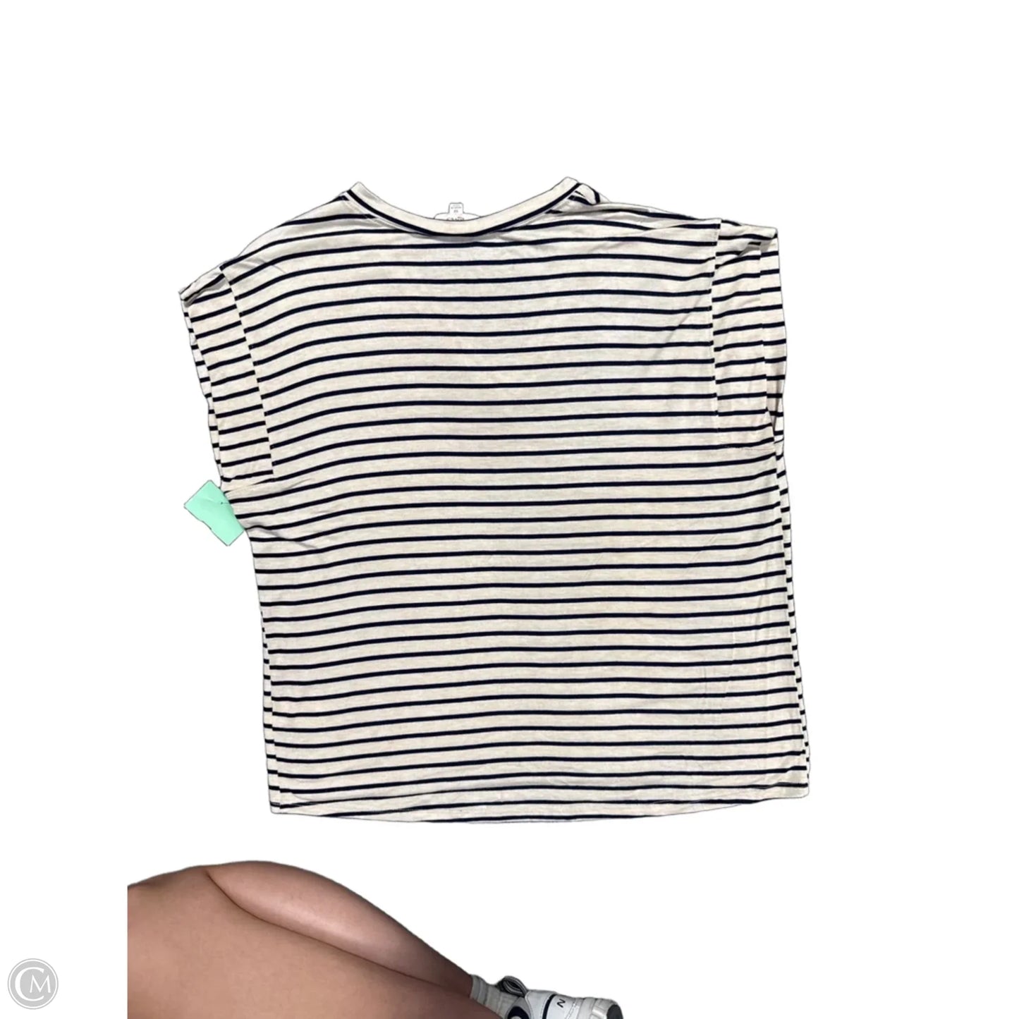Top Short Sleeve By Cmc In Striped Pattern, Size: M