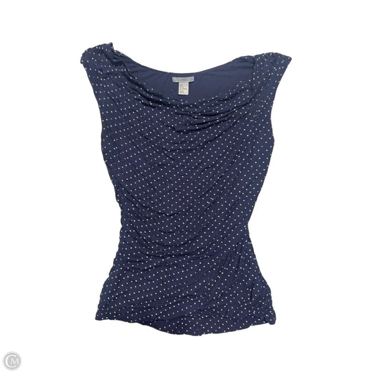 Top Sleeveless By H&m In Navy, Size: L