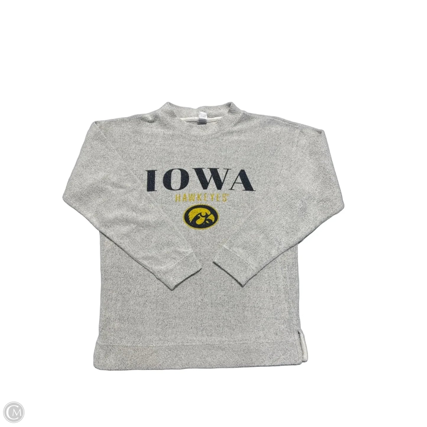Top Long Sleeve By Cmc In Grey, Size: M