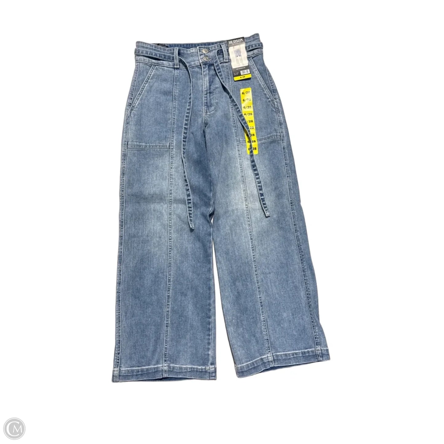 Jeans Wide Leg By Hudson In Blue Denim, Size: 6
