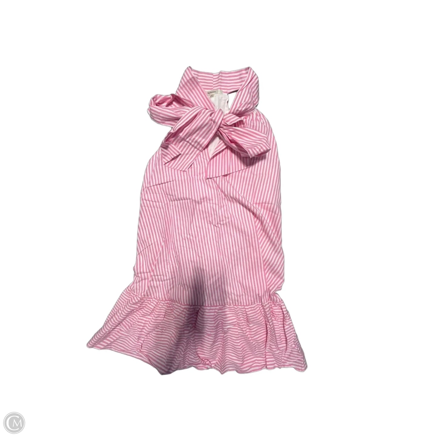 Dress Casual Midi By Cmc In Pink & White, Size: M